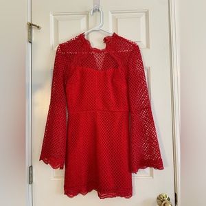 NWOT Aqua Red Lace Dress